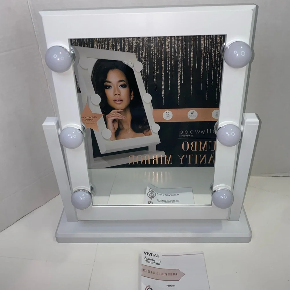 NWT Vivitar Hollywood Jumbo Vanity Mirror New